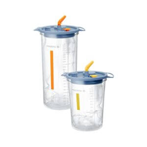 Lateral Medical Microfrance Surgical Airway Suction - Disposable Systems Fluid Collection Bottles Clear 2 Sizes 15L 25L